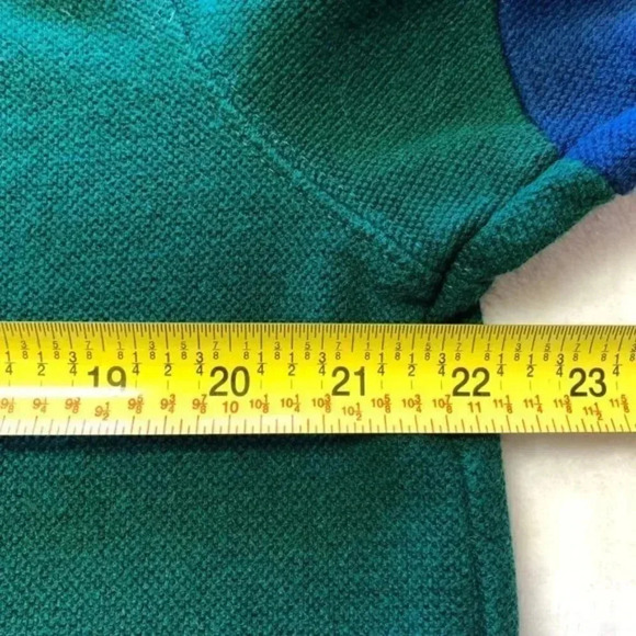 Levi's Pieced Open Hem Cotton Hoodie Tri Color Caviar Block Relaxed Fit Med - Picture 8 of 11